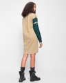 Shop Women's Brown Oh Boy Mickey Color Block Oversized Dress-Design