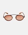 Shop Women's Brown Oval Polarised Lens Sunglasses-Design