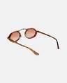 Shop Women's Brown Oval Polarised Lens Sunglasses