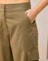 Shop Women's Brown Oversized Cargo Parachute Pants