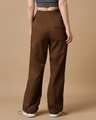 Shop Women's Brown Oversized Parachute Pants-Design