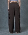 Shop Women's Brown Oversized Cargo Parachute Pants-Design