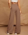 Shop Women's Brown Oversized Pleated Wide Leg Korean Pants-Design