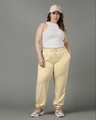 Shop Women's Brown Oversized Plus Size Joggers-Full