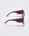 Shop Women's Brown Oversized Polarised Lens Sunglasses-Design
