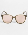 Shop Women's Brown Oversized Polarised Lens Sunglasses-Design