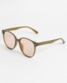 Shop Women's Brown Oversized Polarised Lens Sunglasses-Full