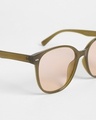 Shop Women's Brown Oversized Polarised Lens Sunglasses