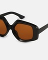 Shop Women's Brown Oversized Polarised Lens Sunglasses