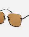 Shop Women's Brown Oversized Polarised Lens Sunglasses
