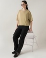 Shop Women's Brown Oversized Short Top-Full
