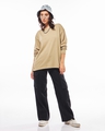 Shop Women's Brown Oversized T-shirt-Full