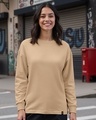 Shop Women's Brown Oversized T-shirt-Front