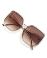 Shop Women's Brown Oversized UV Protected Lens Sunglasses