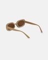 Shop Women's Brown Rectangle Polarised Lens Sunglasses