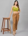 Shop Women's Brown Relaxed Fit Casual Pants-Design