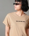 Shop Women's Brown Sarcastic One Graphic Printed Boyfriend T-shirt
