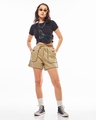 Shop Women's Brown Shorts-Full