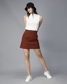 Shop Women's Brown Slim Fit Skirts-Full