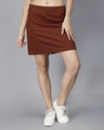 Shop Women's Brown Slim Fit Skirts-Front