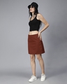 Shop Women's Brown Slim Fit Skirts-Full