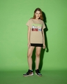 Shop Women's Brown Snoopy Dog Graphic Printed Boyfriend T-shirt-Full