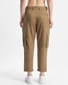 Shop Women's Brown Tapered Cargo Pants-Full