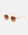 Shop Women's Brown Square Polarised Lens Sunglasses-Full