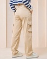 Shop Women's Brown Straight Cargo Pants-Design