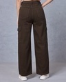 Shop Women's Brown Straight Fit Cargo Jeans-Design