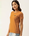 Shop Women's Brown Striped T-shirt-Design
