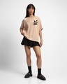 Shop Women's Brown Time To Get Shit Done Graphic Printed Oversized T-shirt