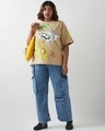 Shop Women's Brown Tom Graphic Printed Oversized Plus Size T-shirt-Full