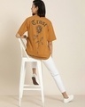 Shop Women's Brown Trust Graphic Printed Oversized T-shirt