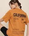 Shop Women's Brown Typography Back Printed Oversized T-shirt-Front