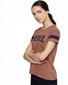 Shop Women's Brown Typography T-shirt-Design