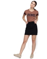 Shop Women's Brown Typography T-shirt