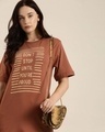 Shop Women's Brown Typography T-shirt-Design