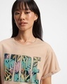 Shop Women's Brown Vibe Hai Graphic Printed Boyfriend T-shirt