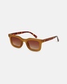 Shop Women's Brown Wayfarer Polarised Lens Sunglasses-Full