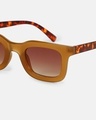 Shop Women's Brown Wayfarer Polarised Lens Sunglasses