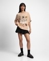 Shop Women's Brown Witch Training Graphic Printed Oversized T-shirt