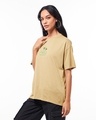 Shop Women's Brown Yoda Graphic Printed Oversized T-shirt-Full