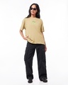 Shop Women's Brown Yoda Graphic Printed Oversized T-shirt