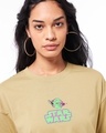 Shop Women's Brown Yoda Graphic Printed Oversized T-shirt