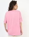 Shop Women's Bubblegum Pink Oversized Acid Wash T-shirt-Full