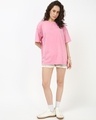 Shop Women's Bubblegum Pink Oversized Acid Wash T-shirt
