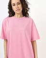 Shop Women's Bubblegum Pink Oversized Acid Wash T-shirt