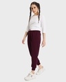 Shop Women's Maroon Joggers-Full