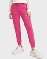 Shop Women's Pink Joggers-Front